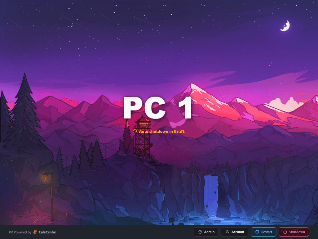 Customer PC lock screen